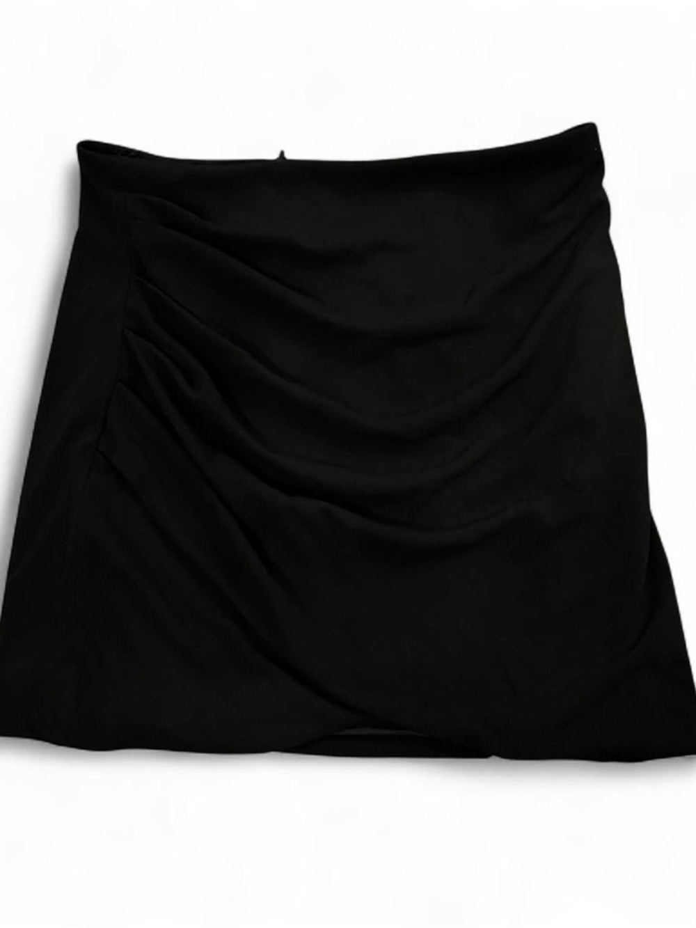 NWT Zara Black Draped Mini Skirt Women’s M Layered Club Goth Festival